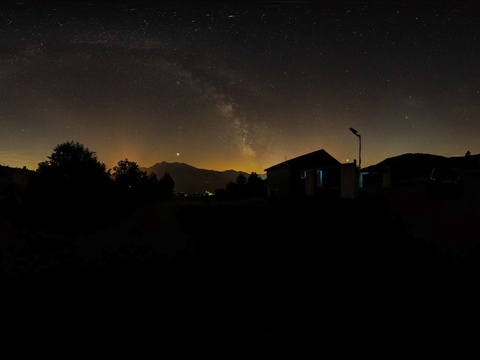 晚上 天空 星空 户外 银河HDR