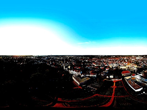 国外 教堂 广场 户外 天空HDR