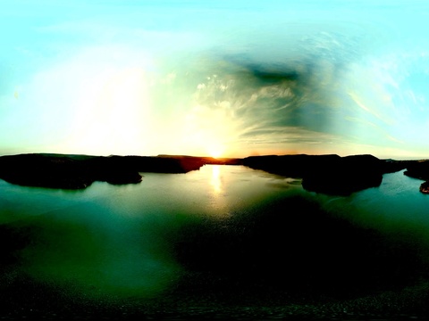 湖泊 郊区 户外 风景 天空HDR