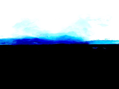  湖边树木天空HDR 