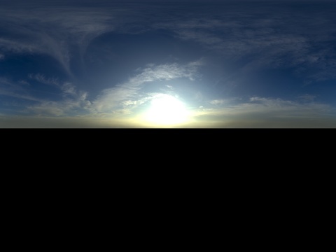 天空日出日落黎明黄昏蓝天白云HDR