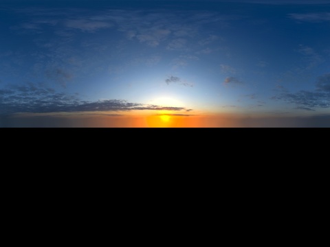天空日出日落黎明黄昏蓝天白云HDR