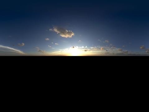 天空日出日落黎明黄昏蓝天白云HDR