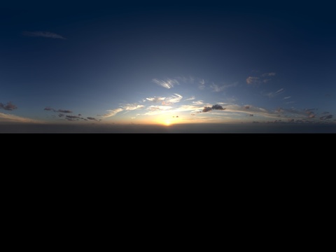 天空日出日落黎明黄昏蓝天白云HDR