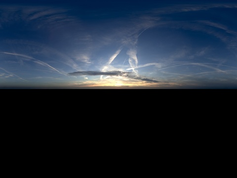 天空日出日落黎明黄昏蓝天白云HDR