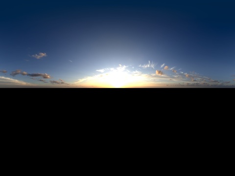 天空日出日落黎明黄昏蓝天白云HDR