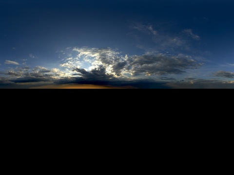 天空日出日落黎明黄昏蓝天白云HDR