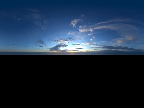 天空日出日落黎明黄昏蓝天白云HDR