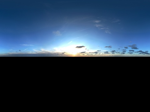 天空日出日落黎明黄昏蓝天白云HDR
