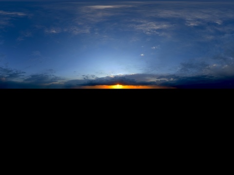 天空日出日落黎明黄昏蓝天白云HDR