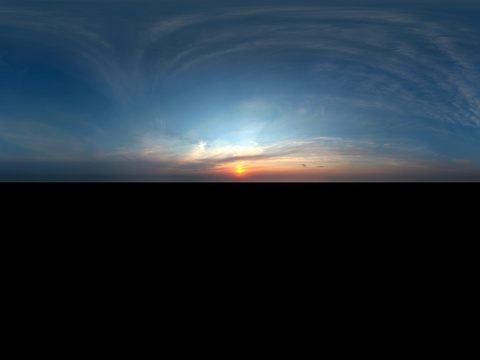 天空日出日落黎明黄昏蓝天白云HDR