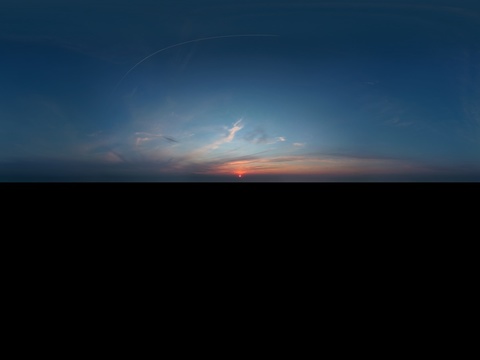 天空日出日落黎明黄昏蓝天白云HDR
