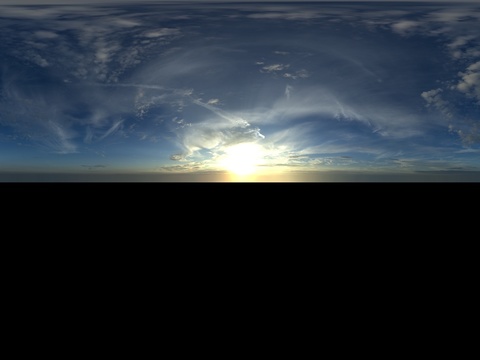 天空日出日落黎明黄昏蓝天白云HDR