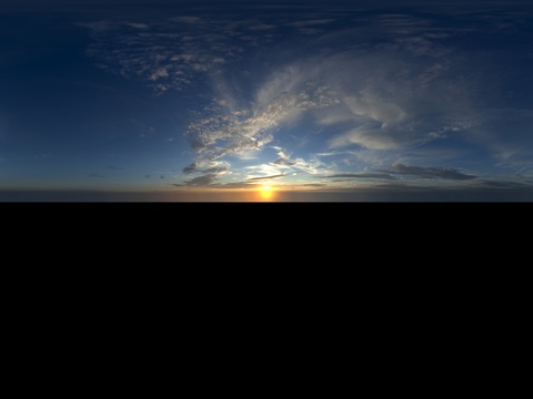 天空日出日落黎明黄昏蓝天白云HDR