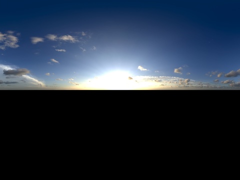 天空日出日落黎明黄昏蓝天白云HDR