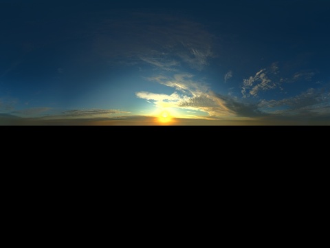 天空日出日落黎明黄昏蓝天白云HDR