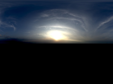 天空日出日落黎明黄昏蓝天白云HDR
