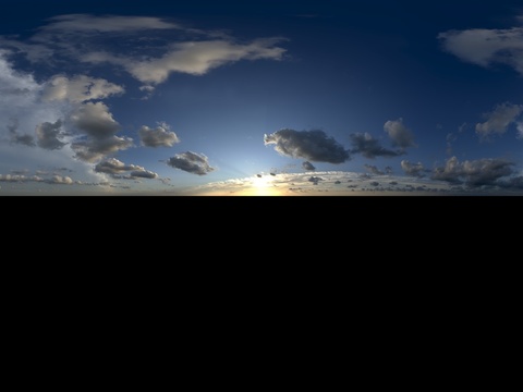 天空日出日落黎明黄昏蓝天白云HDR