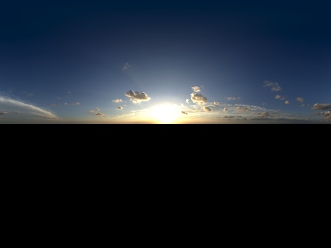 天空日出日落黎明黄昏蓝天白云HDR