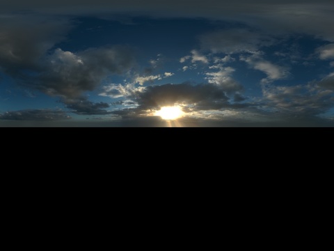 天空日出日落黎明黄昏蓝天白云HDR