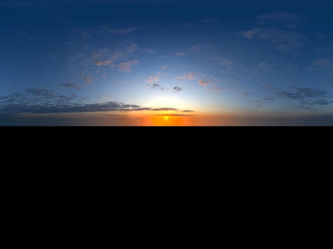 天空日出日落黎明黄昏蓝天白云HDR