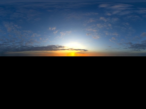 天空日出日落黎明黄昏蓝天白云HDR