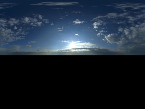 天空日出日落黎明黄昏蓝天白云HDR