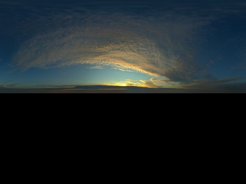 天空日出日落黎明黄昏蓝天白云HDR