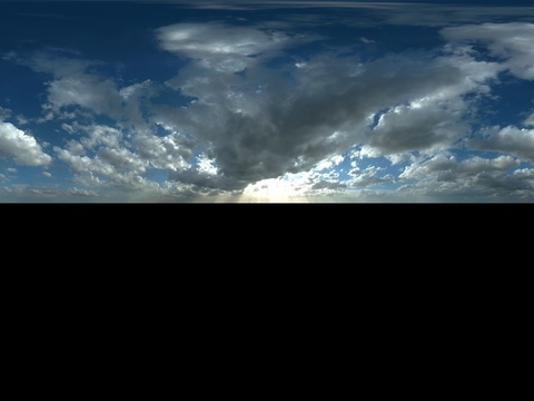 天空日出日落黎明黄昏蓝天白云HDR