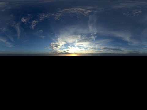 天空日出日落黎明黄昏蓝天白云HDR