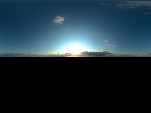 天空日出日落黎明黄昏蓝天白云HDR