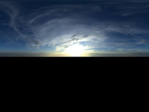 天空日出日落黎明黄昏蓝天白云HDR