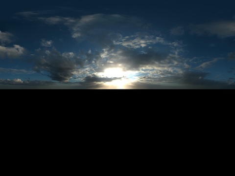 天空日出日落黎明黄昏蓝天白云HDR