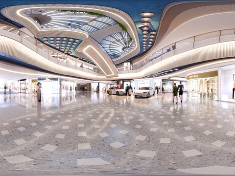  商场购物中心室内 