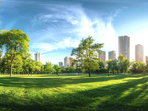 现代户外天空全景