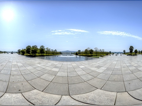 现代户外天空全景