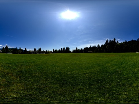 棒球场晴朗的户外天空HDR图像