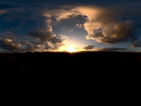 天空日出日落黎明黄昏蓝天白云HDR