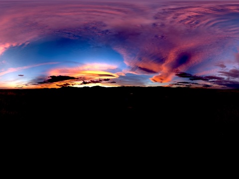 天空日出日落黎明黄昏蓝天白云HDR