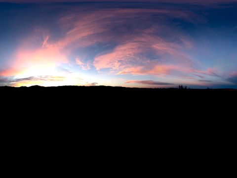 天空日出日落黎明黄昏蓝天白云HDR
