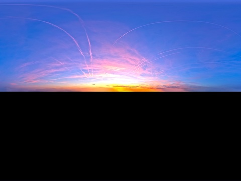 日出天际线 天空