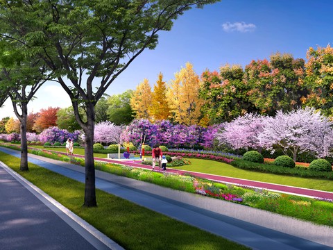  道路桥梁景观psd 