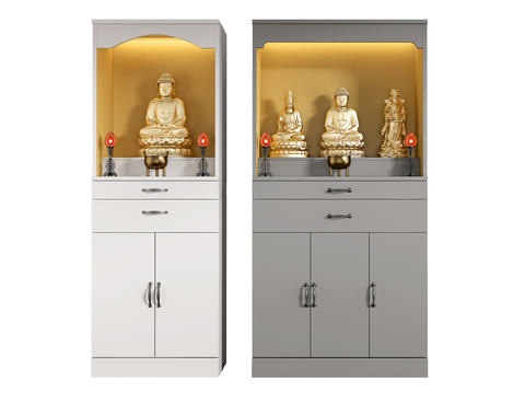  现代佛龛3d模型 