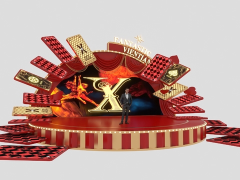  活动舞台 马戏团舞台3d模型 