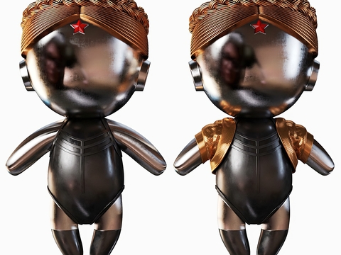  潮玩公仔 卡通摆件3d模型 