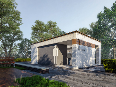  公共厕所3d模型 