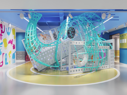  现代儿童娱乐区3d模型 