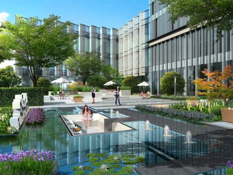  现代广场景观psd 