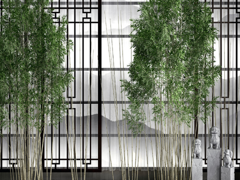  现代植物竹子3d模型 