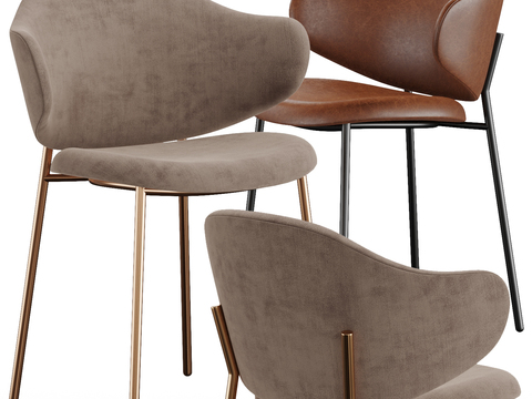  Calligaris 现代布艺单椅3d模型 